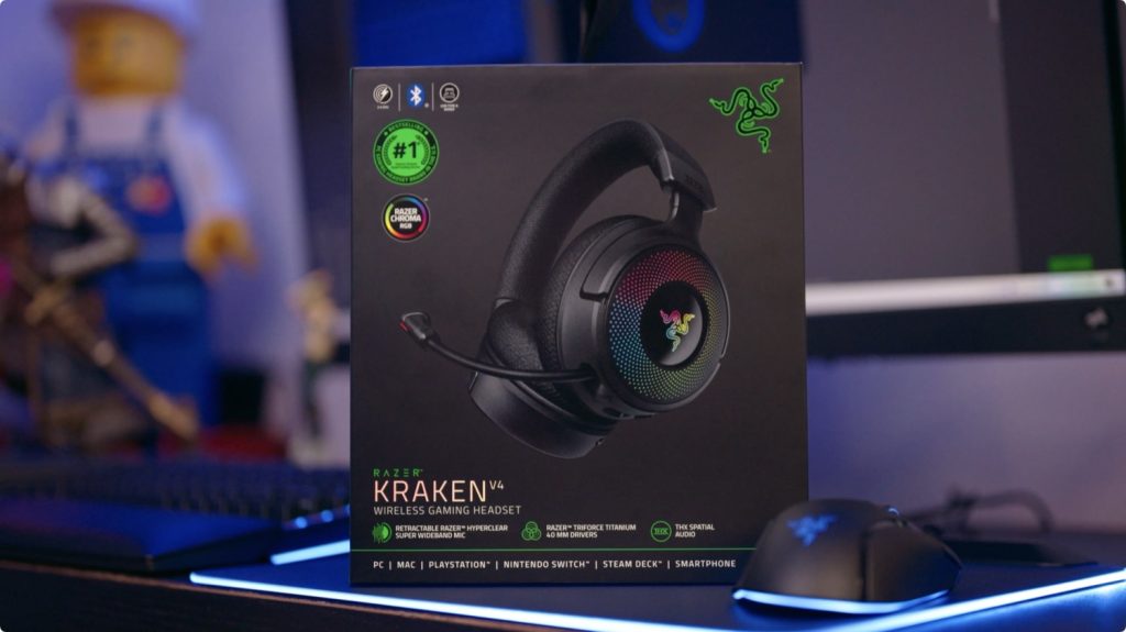 RAZER 雷蛇Kraken 北海巨妖V4 無線 電競耳機 麥克風 耳麥 開箱 評測